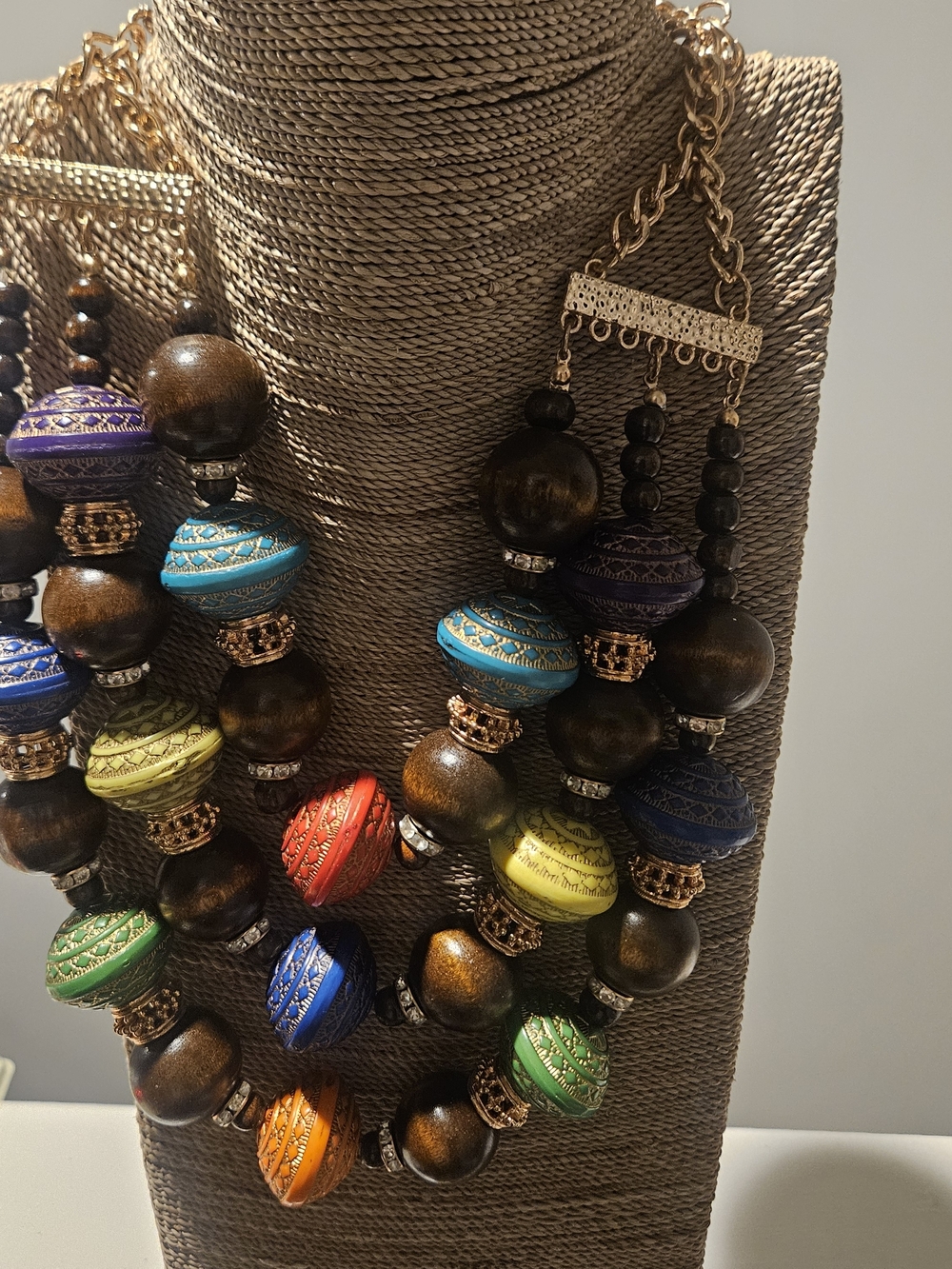 Bold Multicolor Statement Necklace Set